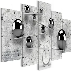 Tavla Balls And Concrete 5 Parts Wide 100x50 - Inredning & dekor Kampanjpris