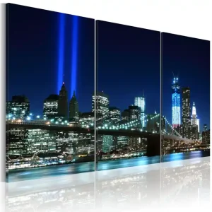 Trygg betalning Tavla Blue Lights In New York 120x80 - Inredning & dekor