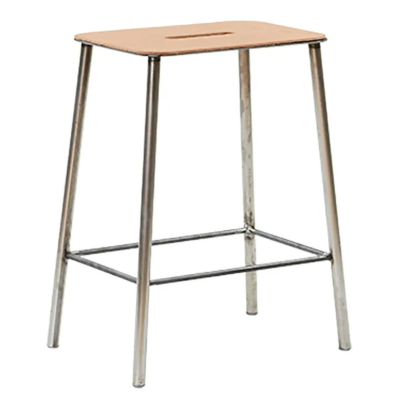 Adam Stool Pall 50 cm, Läder/Stål Lågt pris