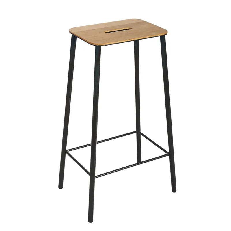 Begränsat antal Adam Stool Barstol 76 cm, Ek/Matt Svart