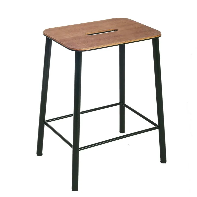 Adam Stool Pall 50 cm, Ek/Matt Svart Erbjudande