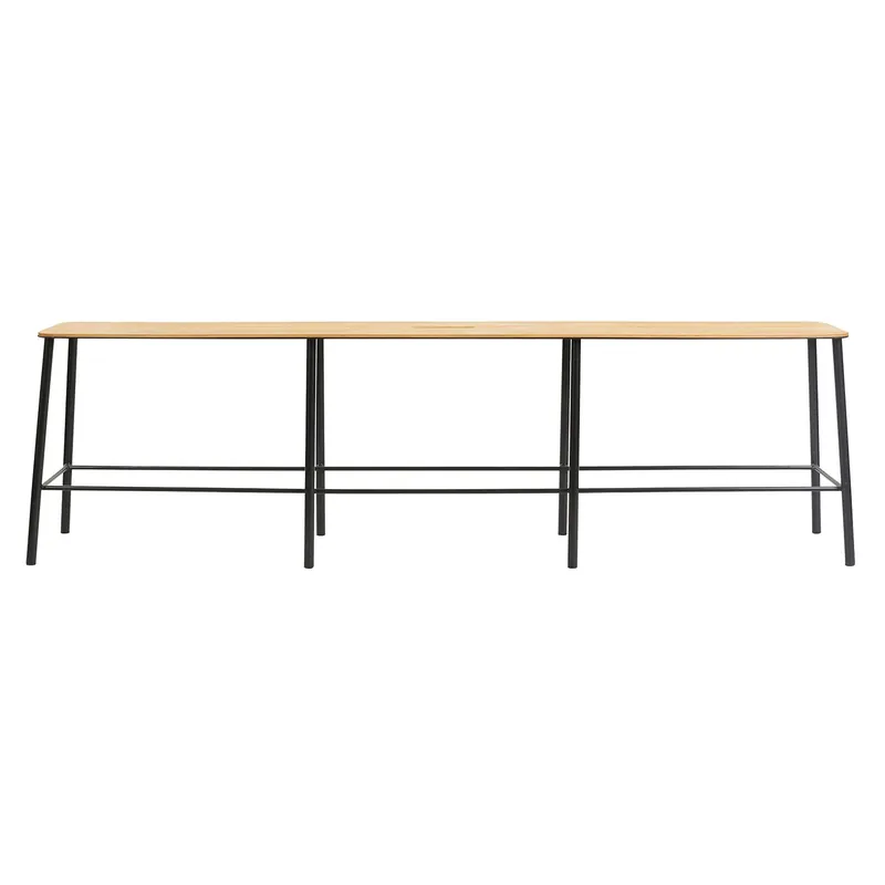 Adam Bänk 160cm, Svart/Ek Lågt pris