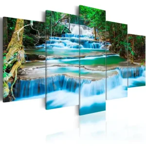 Tavla Blue Waterfall In Kanchanaburi Thailand 200x100 - Inredning & dekor Bästa pris