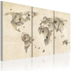 Tavla Atlas Of Fjärilar Triptych 120x80 - Inredning & dekor Erbjudande