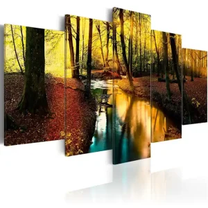 Tavla Autumn Silence Forest 100x50 - Inredning & dekor Beställ nu
