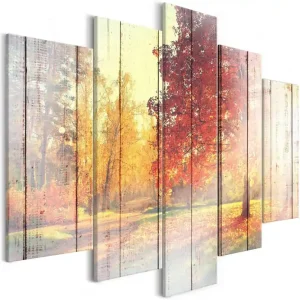 Utförsäljning Tavla Autumn Sun 5 Parts Wide 200x100 - Inredning & dekor