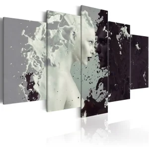 Tavla Black Or White? 5 Pieces 100x50 - Inredning & dekor Lägg i varukorgen