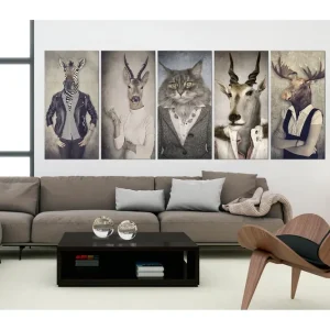 Tavla Animal Masks 200x80 - Inredning & dekor Expressleverans