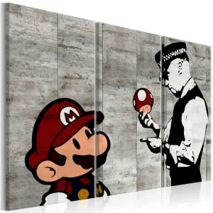 Tavla Banksy Mario Bros 90x60 - Inredning & dekor Beställ idag