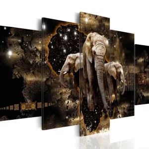 Billigare Tavla Brown Elephants 200x100 - Inredning & dekor