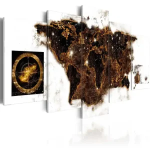 Bästa pris Tavla Brown Map 200x100 - Inredning & dekor