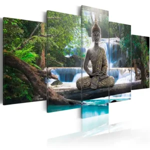 Tavla Buddha And Waterfall 100x50 - Inredning & dekor Begränsad tid