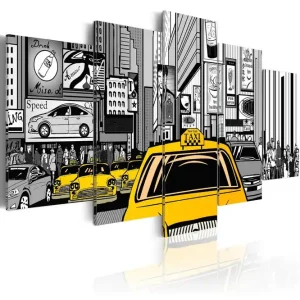 Billigare Tavla Cartoon Taxi 200x100 - Inredning & dekor