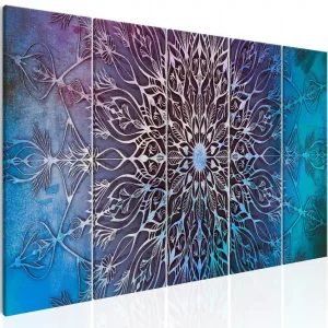 Tavla Center 5 Parts Narrow Blue 200x80 - Inredning & dekor Outlet