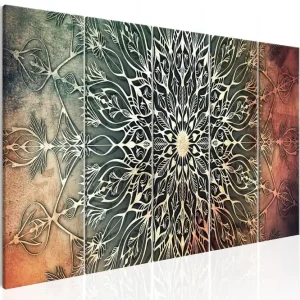 Tavla Center 5 Parts Narrow Green 200x80 - Inredning & dekor Erbjudandepris