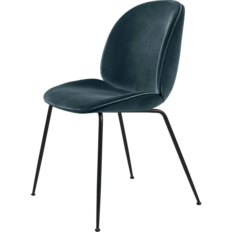 Beetle Stol Klädd Black Base/ Dandy, Steel Blue Kampanjpris