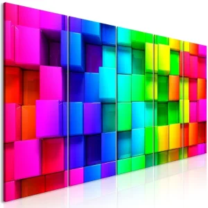 Tavla Colourful Cubes 5 Parts Narrow 200x80 - Inredning & dekor Sänkt pris