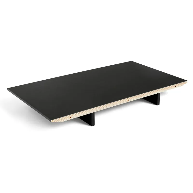 CPH 30 Bordsskiva Leaf 50x90 cm, Svart Vattenbaserad Lackad Ek/Svart Linoleum Outlet