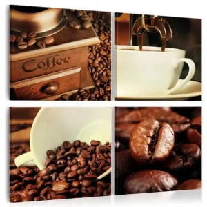 Trygg betalning Tavla Coffee Tasting 80X80 Brun|Vit - Inredning & dekor