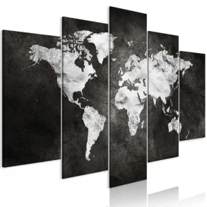 Begränsad tid Tavla Dark World 5 Parts Wide 100X50 Grå|Vit|Svart - Inredning & dekor