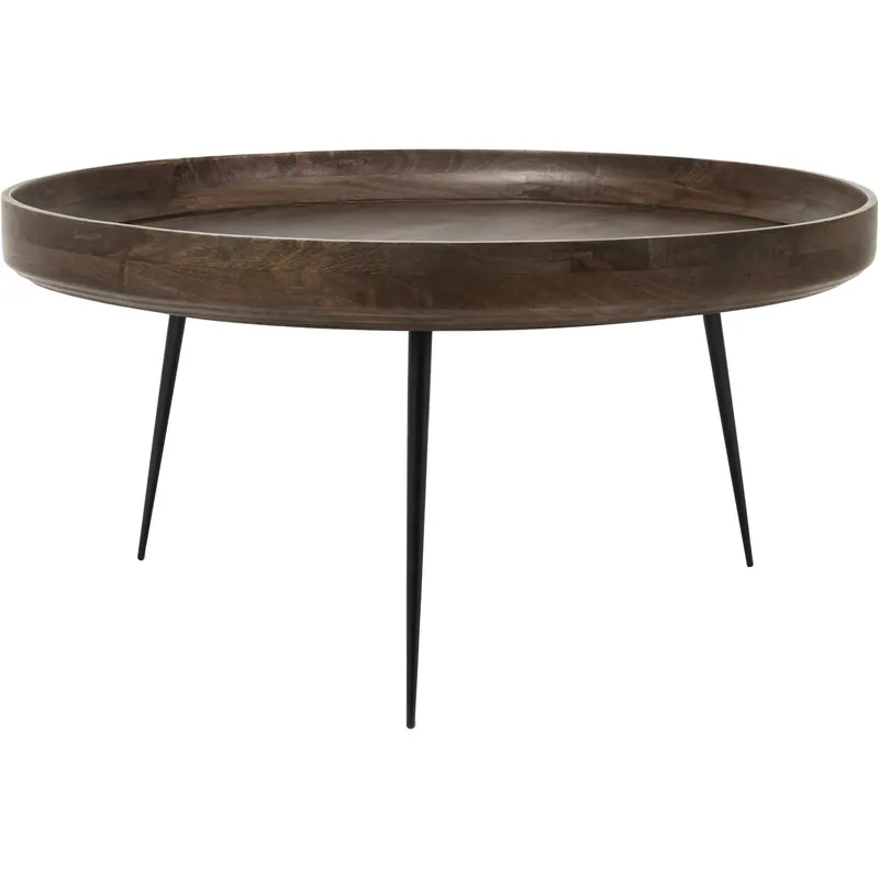 Trygg betalning Bowl Soffbord, Sirka Gråbetsat Mangoträ, 75 cm