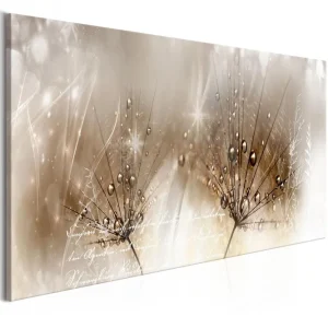 Begränsat antal Tavla Drops Of Dew 1 Part Brown Narrow 135X45 Beige - Inredning & dekor