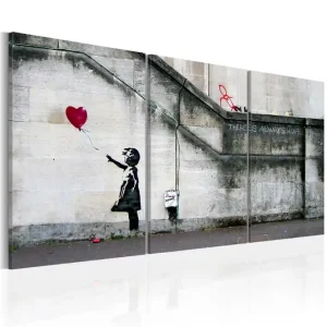 Tavla Det Finns Alltid Hopp Banksy Triptych 120X60 - Inredning & dekor Bästa pris