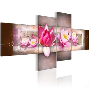 Tavla Delicate Water Lilies 200x90 - Inredning & dekor Populärt val
