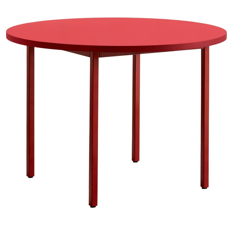 Snabb leverans Two-Colour Bord Ø105 cm, Vinröd / Röd