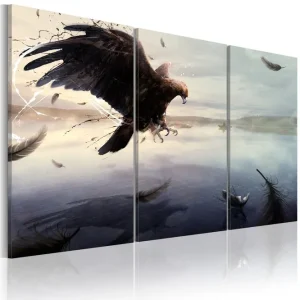 Tavla Eagle Above The Surface Of A Lake 120x80 - Inredning & dekor I lager
