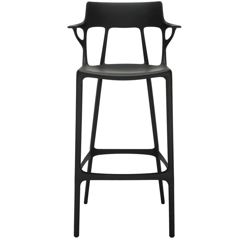 A.I. Barstol Återvunnen 75 cm, Svart Premium