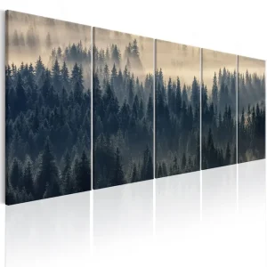 Beställ idag Tavla Fir In The Fog 200x80 - Inredning & dekor