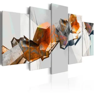 Tavla Fiery Blocks 100x50 - Inredning & dekor Extra rabatt