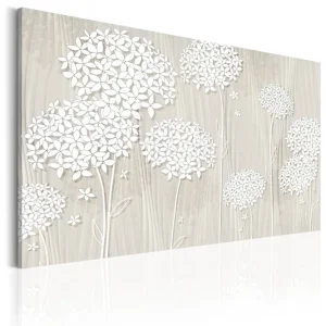 Tavla Flowers In The Wind 90X60 Beige|Vit - Inredning & dekor Fri frakt
