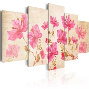 Tavla Flowers In Pink 200X100 Flerfärgad|Beige - Inredning & dekor Utförsäljning