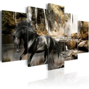 Tavla Foggy Weather Over Waterfall 100X50 Flerfärgad|Vit - Inredning & dekor Expressleverans