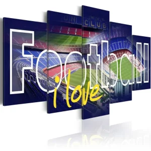 Begränsad tid Tavla Football My Love 100x50 - Inredning & dekor