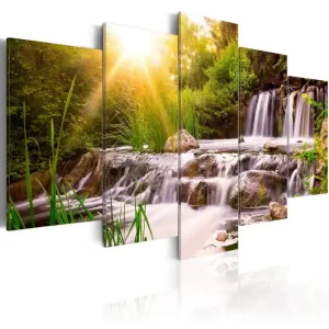 Tavla Forest Waterfall 100x50 - Inredning & dekor Lågt pris