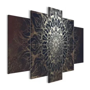 Tavla Hypnosis 5 Parts Brown Wide 200x100 - Inredning & dekor Endast idag