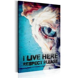 Billig Tavla Live Here Respect Please 60x90 - Inredning & dekor