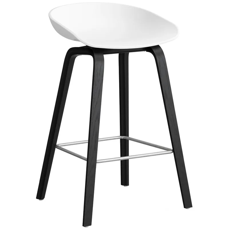 AAS 32 2.0 Barstol 65 cm, Svartlackad Ek / Vit Beställ nu