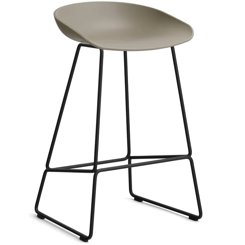 Begränsat erbjudande AAS 38 2.0 Barstol 65 cm, Rostfritt Stål Svart / Khaki