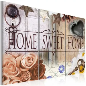 Snabb frakt Tavla Home In Vintage Style 60X40 Flerfärgad - Inredning & dekor