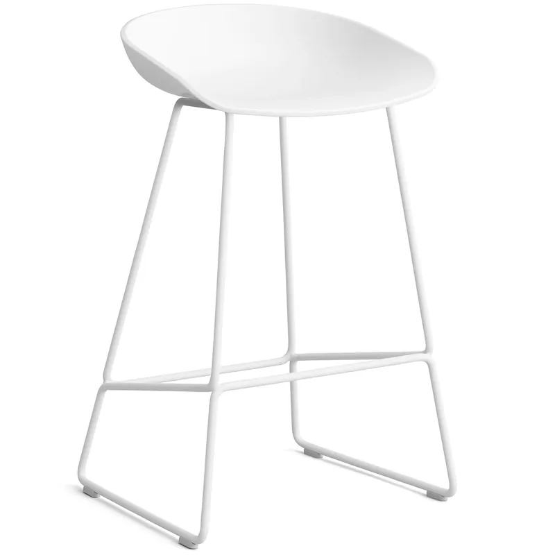 AAS 38 2.0 Barstol 65 cm, Rostfritt Stål Vit / Vit risnedsättning