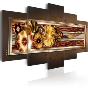 Trygg betalning Tavla In Golden Waves 200x100 - Inredning & dekor