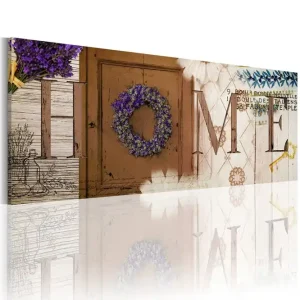 Tavla Heather Wreath 135X45 Flerfärgad|Vit - Inredning & dekor I lager