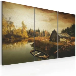 Tavla Idyllic Village Triptych 120X80 Flerfärgad - Inredning & dekor Nyhet