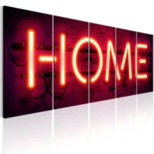 Tavla Home Neon 200X80 Röd - Inredning & dekor Snabb leverans