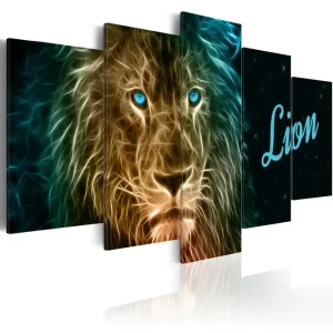 Trygg betalning Tavla Gold Lion 100X50 Flerfärgad - Inredning & dekor
