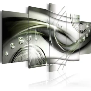 Tavla Glowing Green Wave 100x50 - Inredning & dekor Premium